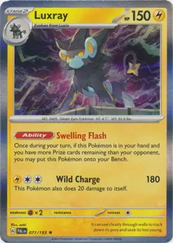 Luxray SV Paldea Evolved 071/193 Holo Rare 2023 Pokemon TCG Near Mint - Image 1
