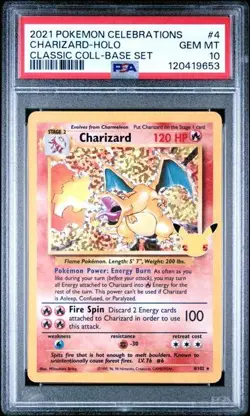 PSA 10 Pokemon Card Lot Celebrations Charizard, Blastoise & Venusaur Starters - Image 2