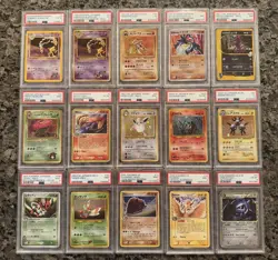 Pokemon PSA Graded Card Lot 15 Cards - Image 1
