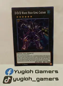YUGIOH D/D/D WAVE HIGH KING CAESAR COTD-EN042 1 ST. EDITION SUPER LIGHT PLAYED - Image 1