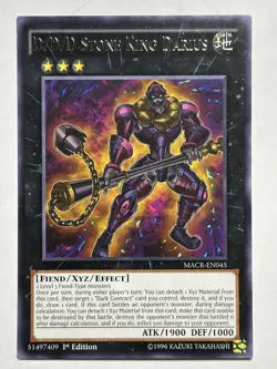 D/D/D Stone King Darius 1st Ed Rare Maximum Crisis MACR-EN045 LP-LP YuGiOh Card - Image 1