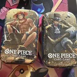 One Piece Card Mini-Tin Pack Set Vol.2 New Sealed.Includes Ace and Sabo Tins - Image 1