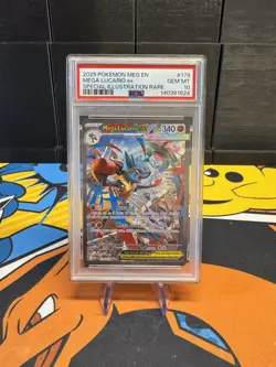 MEGA LUCARIO EX PSA 10 - 2025 POKEMON MEG EN-MEGA EVOLUTION 179/132 - Image 1