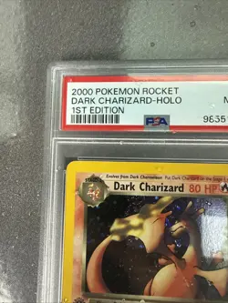 2000 POKEMON ROCKET 1ST ED #4 DARK CHARIZARD-HOLO PSA 9 - Image 2