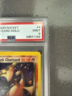 2000 POKEMON ROCKET 1ST ED #4 DARK CHARIZARD-HOLO PSA 9 - Image 3