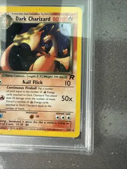 2000 POKEMON ROCKET 1ST ED #4 DARK CHARIZARD-HOLO PSA 9 - Image 5