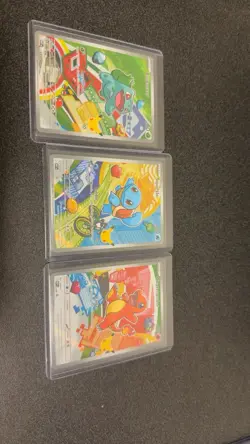 Pokemon TCG Holo Lot Bulbasaur Squirtle Charmander 3 Cards English PARTNERS - Image 1