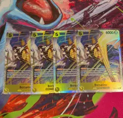 One Piece CCG Borsalino Character Card EB04-058 Holo (OP-15) 4x - Image 1