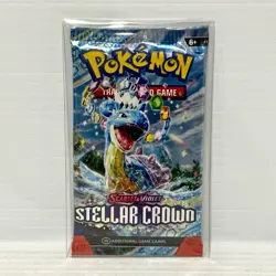 1x Scarlet & Violet Stellar Crown Sealed Pokemon Card Booster Pack - Image 1