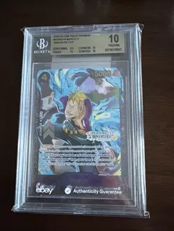 BGS 10 Pristine Marco OP02-018 Treasure Cup Prize English One Piece Card - Image 1
