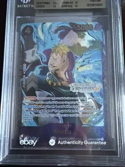 BGS 10 Pristine Marco OP02-018 Treasure Cup Prize English One Piece Card - Image 3