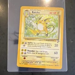 Pokemon Raichu Base Set 2 Holo Rare 16/130 Stage 1 HP 80 English Card - Image 1