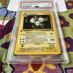 1999 Pokemon TCG Magneton 11/62 Fossil Holo Card PSA 9 1st Edition - Image 2