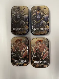 One Piece Card TCG Vol 2 Mini Tin - Set of 4 - (TS-O2, OP-13) Brand New / Sealed - Image 1