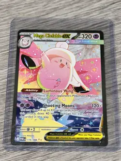 Mega Clefable ex 119/088 Full Art Rainbow Secret Rare Pokemon Card Near Mint - Image 1