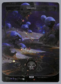 Swamp - Borderless - Galaxy Foil - 488 - Unfinity (UNF) MTG - Image 1