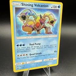 Shining Volcanion 27/73 Pokemon TCG: Shining Legends Holo Card NM-Mint Condition - Image 1