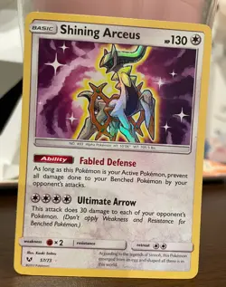 Pokemon TCG Shining Arceus 57/73 Shining Legends Holo Card Shiny - Image 1