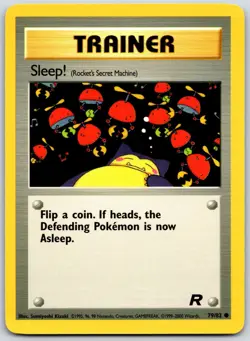 POKEMON TEAM ROCKET SLEEP! 79/82 COMMON NON HOLO UNLIMITED NM - Image 1