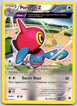 POKEMON ANCIENT ORIGINS PORYGON-Z 67/98 RARE REVERSE HOLO NM - Image 1