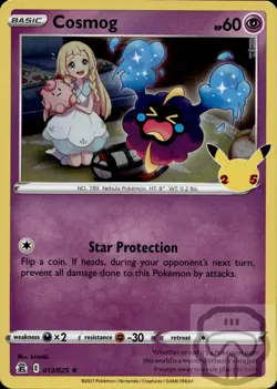 Cosmog 013/025 R Celebrations Pokemon Holo NM/M - Image 3