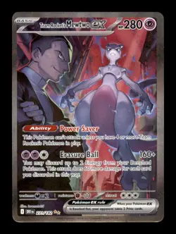 TEAM ROCKET'S MEWTWO EX 231/182 DESTINED RIVALS POKEMON NM/M - Image 1