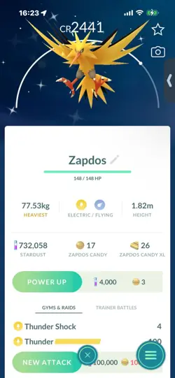 Pokemon Go (Stage 45) Shiny Legendary Zapdos & Articuno ( 21 Legends) - Image 3