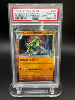 Pokemon TCG: Team Rocket's Tyranitar - Pokemon Center Exclusive 096/18 - PSA 10 - Image 1