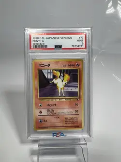 1998 Pokemon Japanese Vending Series III Ponyta #077 PSA 9 - Image 1