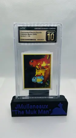 2000 Pokemon Pikachu Squirtle Charmander Merlin Series 2 CGC Prestine 10 POP 1 - Image 1