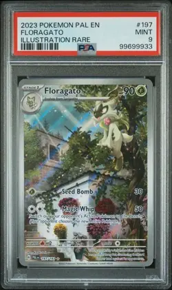 2023 POKEMON PAL EN-PALDEA EVOLVED ILLUSTRATION RARE #197 FLORAGATO PSA 9 - Image 1