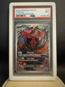 Pokemon Yveltal 205/182 SV04: Paradox Rift Illustration Rare Holo PSA 9 2023 - Image 1