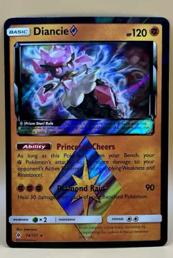 Diancie 74/131 – Forbidden Light (Holo Rare Prism Star) - NM - 2018 Pokemon TCG - Image 1