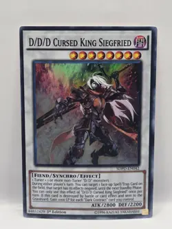 D/D/D Cursed King Siegfried SDPD-EN042 Super Rare 1st Edition Yugioh TCG VLP - Image 1