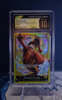Monkey D Luffy ST29-001 Leader CGC Pristine 10 One Piece Egghead Deck - Image 1