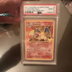 PSA 10 MINT Charizard Celebrations Classic Collection Holo Pokemon Card 4/102 - Image 1