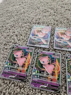 MEW VMAX 114/264 Pokemon World Championships Fusion Strike Variant 7 card lot - Image 3