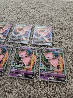 MEW VMAX 114/264 Pokemon World Championships Fusion Strike Variant 7 card lot - Image 4