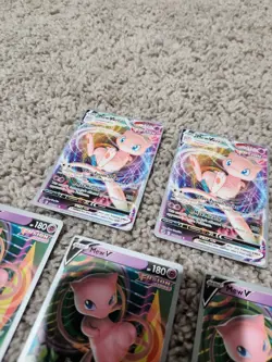 MEW VMAX 114/264 Pokemon World Championships Fusion Strike Variant 7 card lot - Image 5