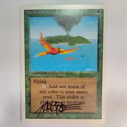 MTG Birds of Paradise Revised Edition - Signed by Artist Mark Poole - Image 1