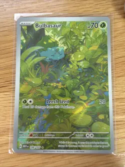 Pokemon TCG Bulbasaur Holo Illustration Rare Card 166/165 English Edition Mint - Image 1