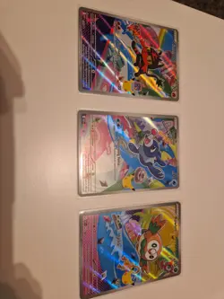 Pokemon First partner illustration collection, Rowlet, Litten and Popplio Gen 7 - Image 1