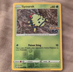 Pokemon Spinarak Peelable Ditto Reverse Holo GO 006/078 Basic 60 HP Poison Sting - Image 1