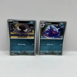Gastly 054/094 & Haunter 054/094 Reverse Holo Phantasmal Flames Pokemon TCG NM - Image 1