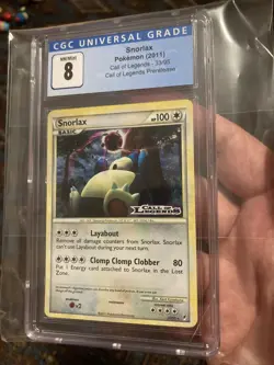 pokemon snorlax call of legends 33 pre release CGC 8 mint - Image 1