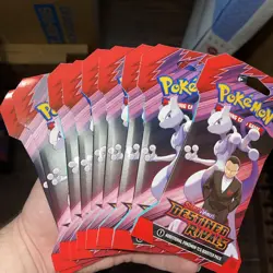 Pokemon TCG - SV10 Destined Rivals DRI Sleeved Booster Pack Blister - Lot of 9 - Image 1