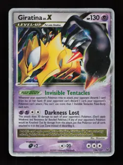 Giratina LV.X 124/127 Holo Rare LV.X Platinum Pokemon Heavily Played - Image 1