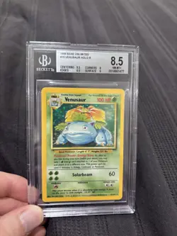 Pokemon Base Set Venusaur 1999 Unlimited Holo 15/102 - Beckett 8.5 - Image 2