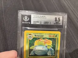 Pokemon Base Set Venusaur 1999 Unlimited Holo 15/102 - Beckett 8.5 - Image 3