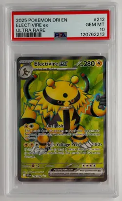 2025 Pokemon Dri En Electivire Ex Ultra Rare 212/182 Gem MT PSA 10 - Image 1